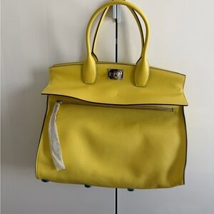 Salvatore Ferragamo Yellow Tote Bag